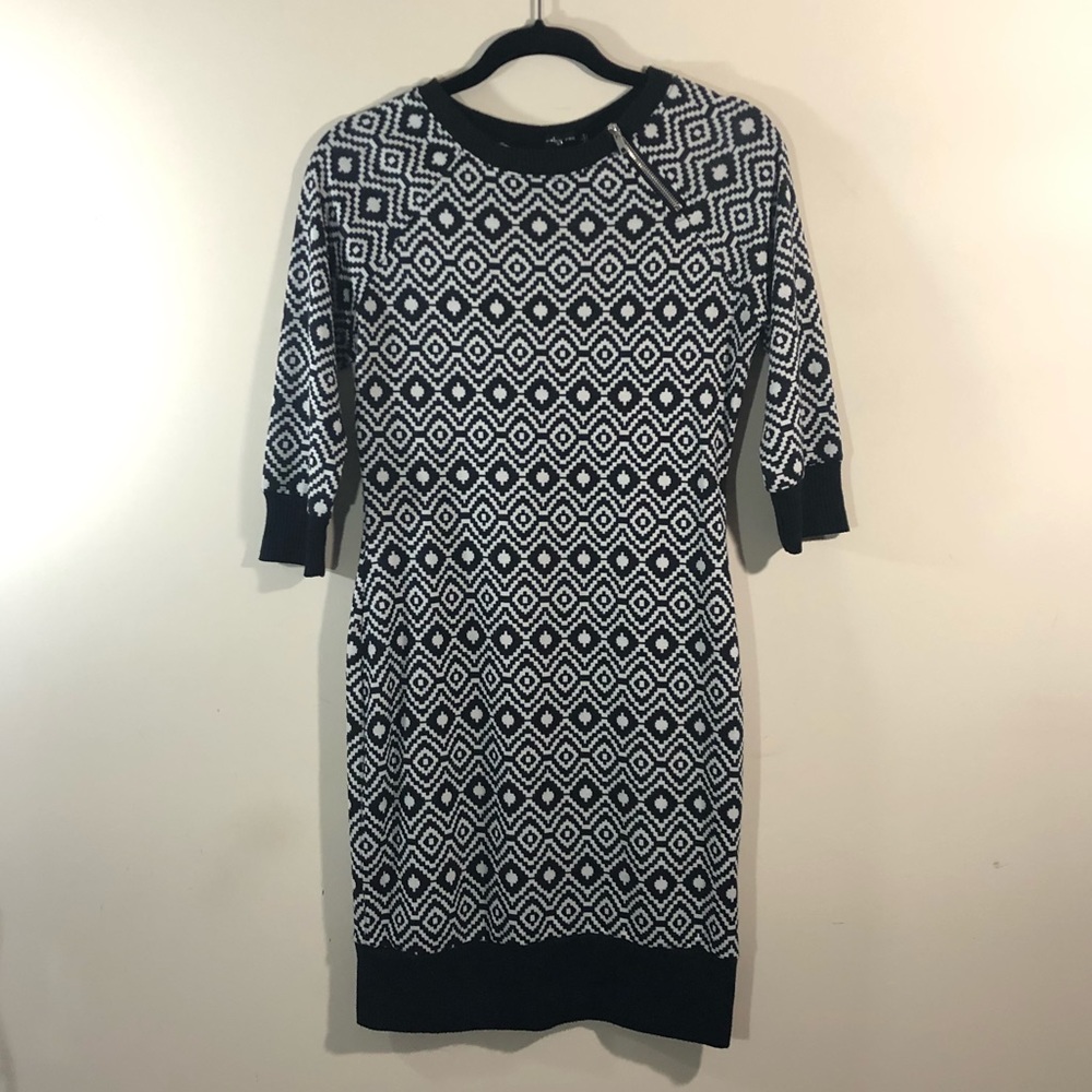 Ruby Rox black and white mid length dress
